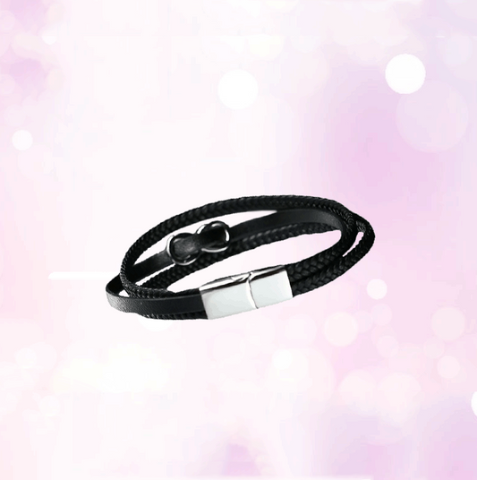 Multi-Layer Braided Stainless Steel Leather Bracelet – High-End Simple Fashion Jewelry