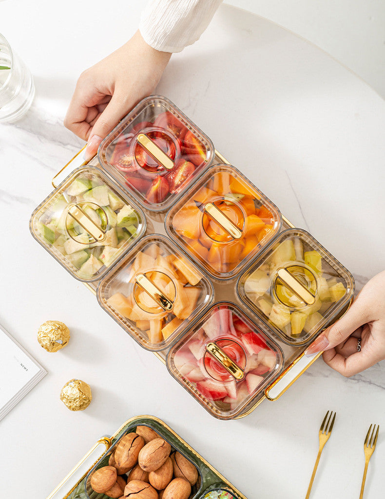 Transparent Fruit Tray – Candy Tray & Nut Dried Fruit Storage Box for Kitchen Organization