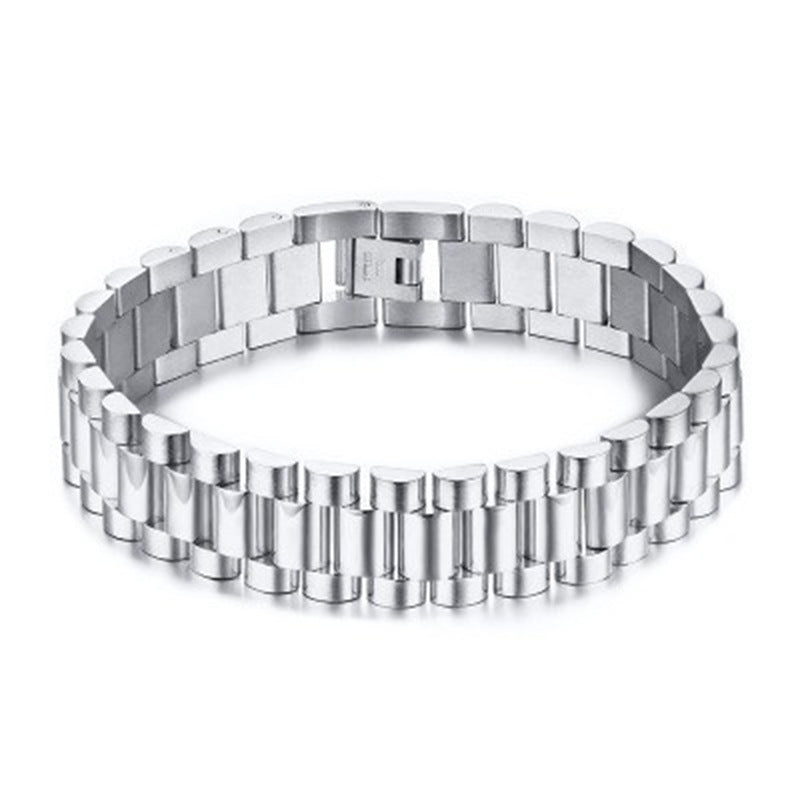 18K Stainless Steel Bracelet for Men – Fashionable Durable Men’s Strap Bracelet