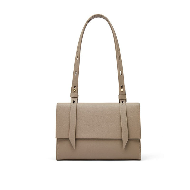 Genuine Leather Grain Shoulder Bag – Senior Sense of Fashion Tote & Niche Design Women’s Handbag