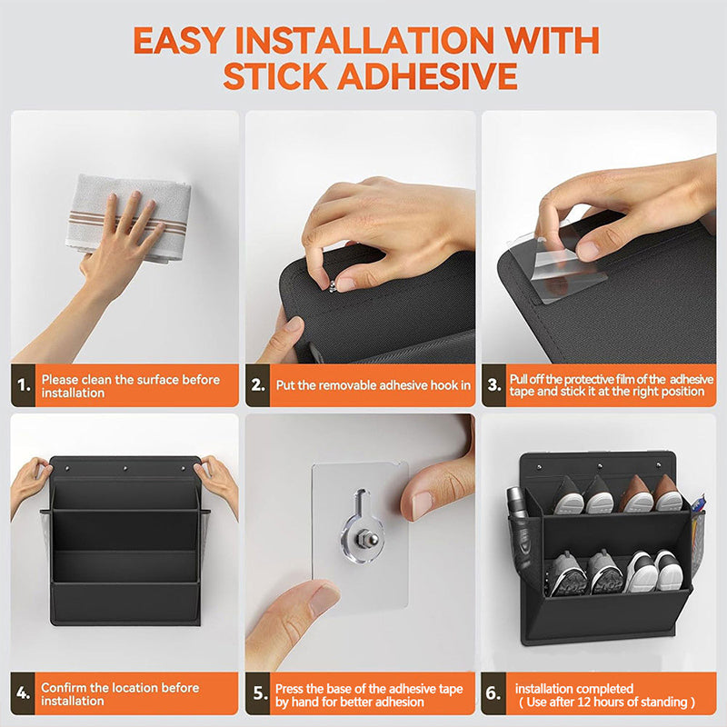 RV Shoe Storage (Adhesive) Over-Door Rack with Deep Pockets – Motorhome & Camper Organizer