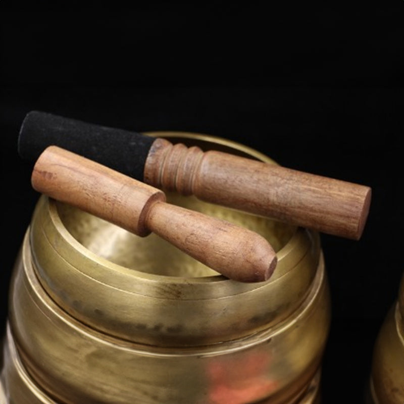 Tibetan Brass Singing Bowl with Sanskrit – Handmade Meditation Instrument for Stress Relief & Mindfulness