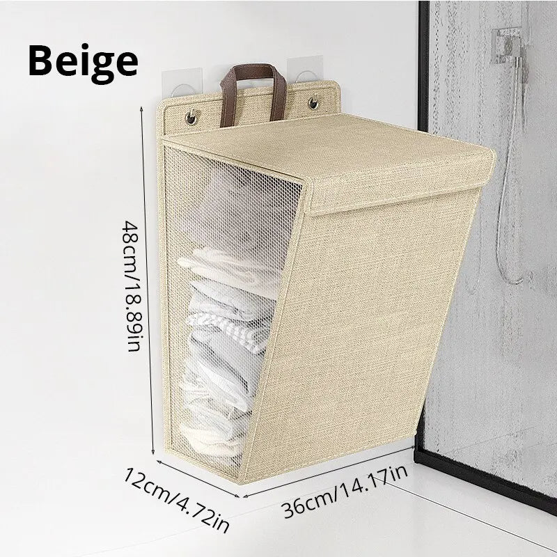 Dirty Clothes Basket – Foldable Multi-functional Home & Dormitory Wall Hanging Storage Organizer