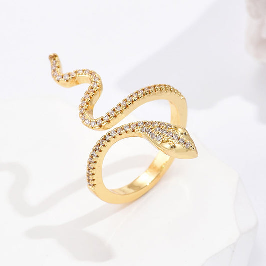 European and American Snake Shaped Opening Ring – INS Niche Luxury Personality Jewelry