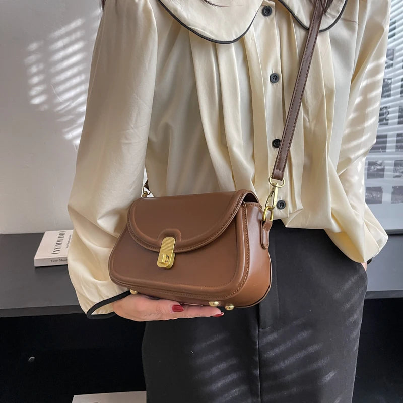Flap Small Crossbody Bags for Women – Spring Designer Fashion Trend Leather Underarm Bag