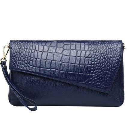 Genuine Leather Crossbody Bag for Women – Litchi Grain Cowhide Shoulder & Clutch Bag, Large Capacity & Stylish