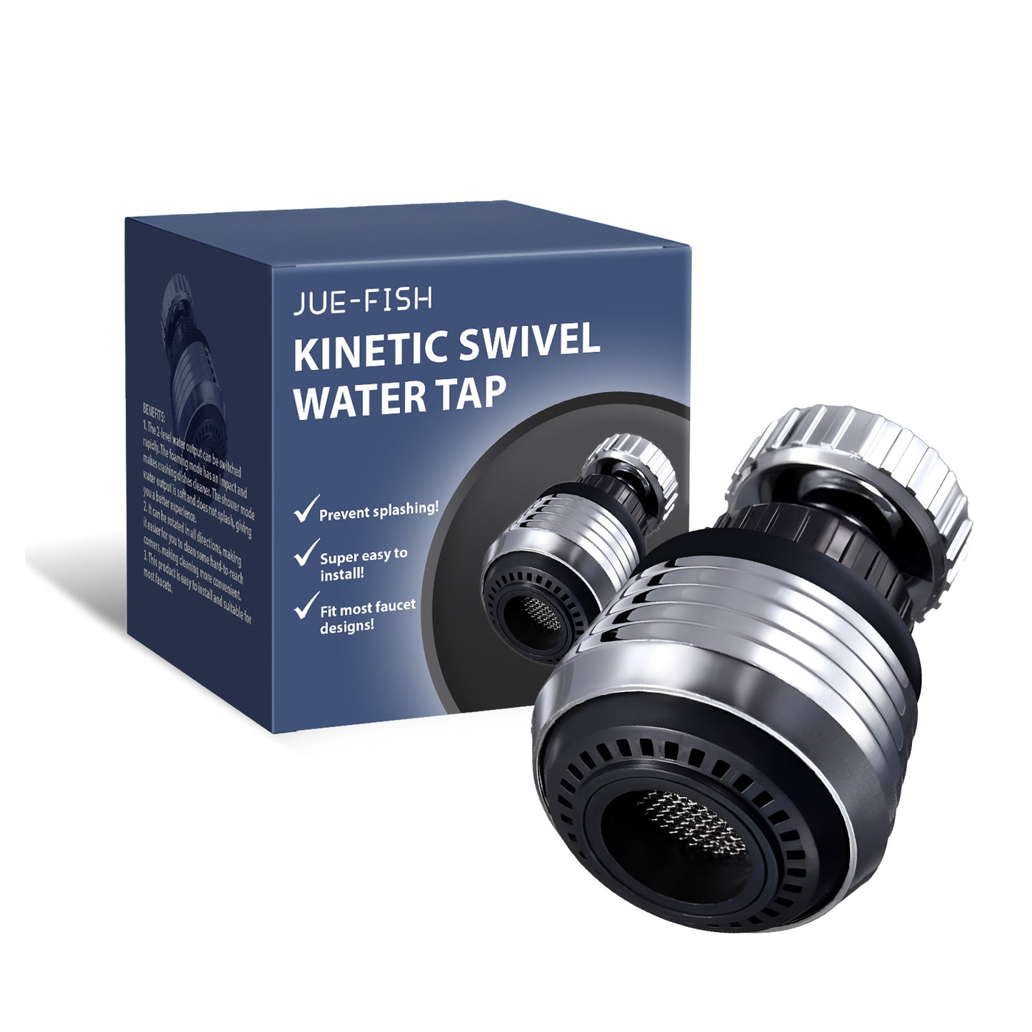 Supercharged Shower Head – 360° Rotating Stainless Steel Anti-Splash Faucet for Home & Kitchen