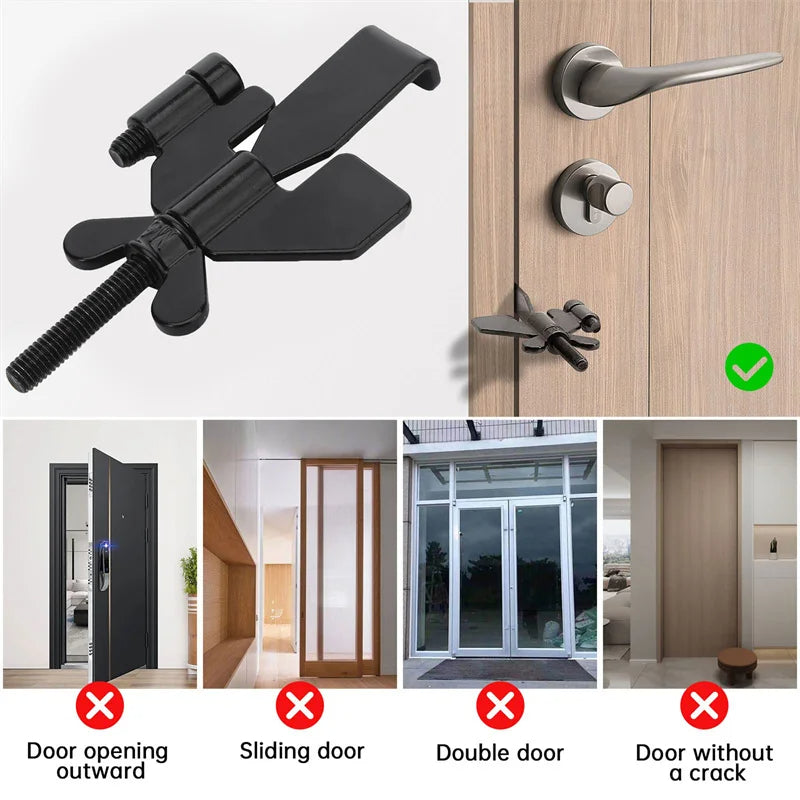 Portable Door Lock Privacy Security Lock – Anti-Theft Travel Lock for Home, Apartment & Bedroom Safety