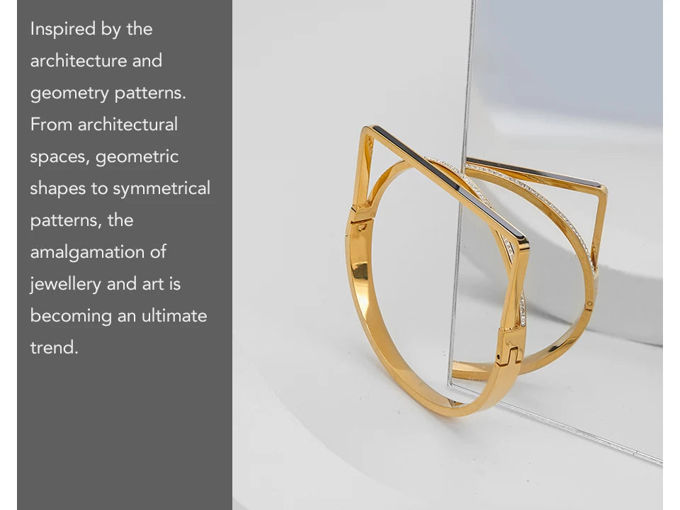 Stainless Steel Cuff Bracelet for Women – Trendy Elegant Stainless Steel Cuff Bracelet Jewelry