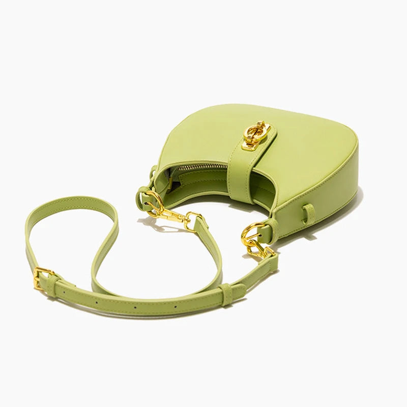 New Stylish Women Half Moon Shoulder Bags – High Quality PU Leather Crossbody Tote Handbag