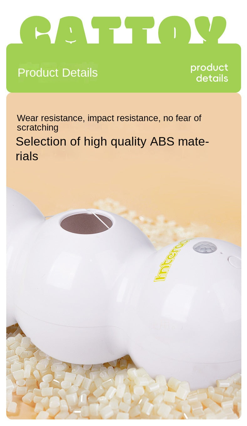 Interactive Smart Caterpillar Cat Toy – Suction Cup & Feather Tail for Cats