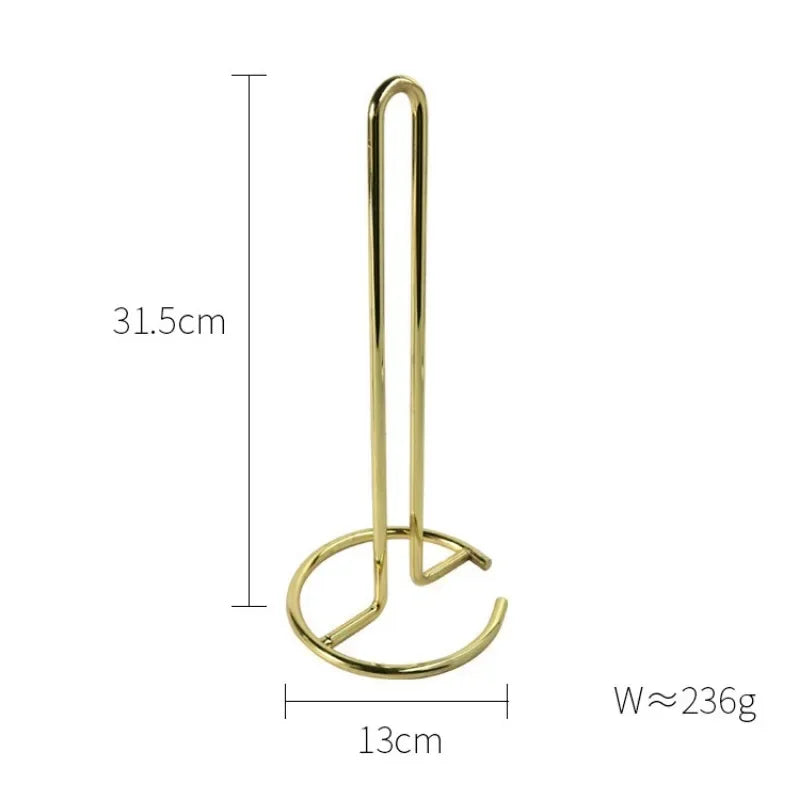 Stainless Steel Kitchen Roll Paper Towel Holder – Bathroom Tissue Stand & Vertical Napkin Rack for Dining Table