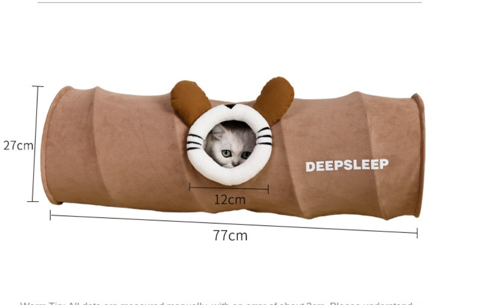 Cat Rolling Cage Toy Tunnel – Hide-and-Seek Straight Tunnel Cat Bed & Play Tube