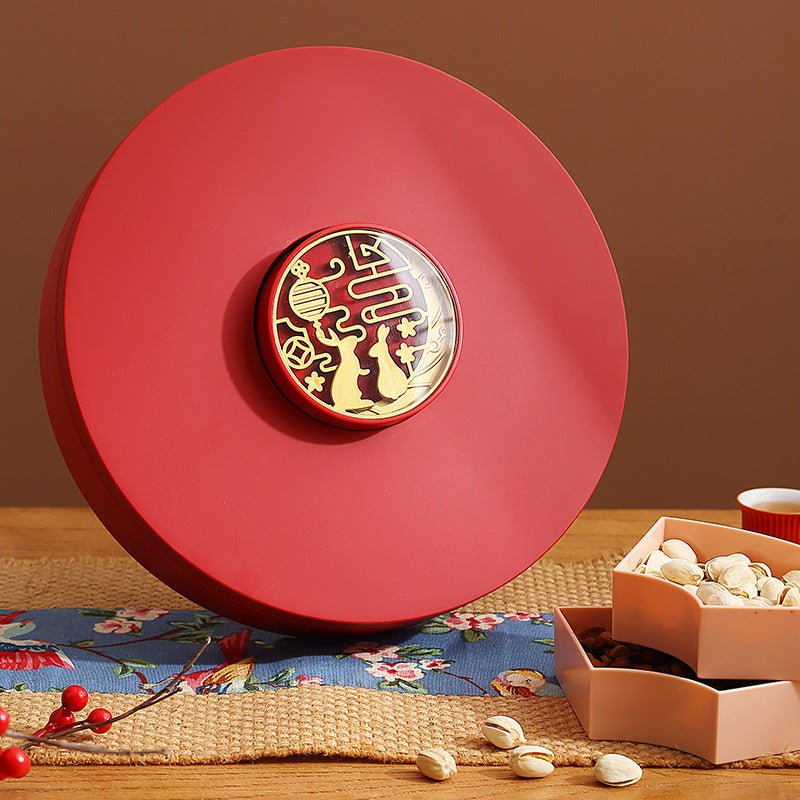 New Year Compartmentalized Candy Tray with Lid – Candy Box for Holidays & Celebrations