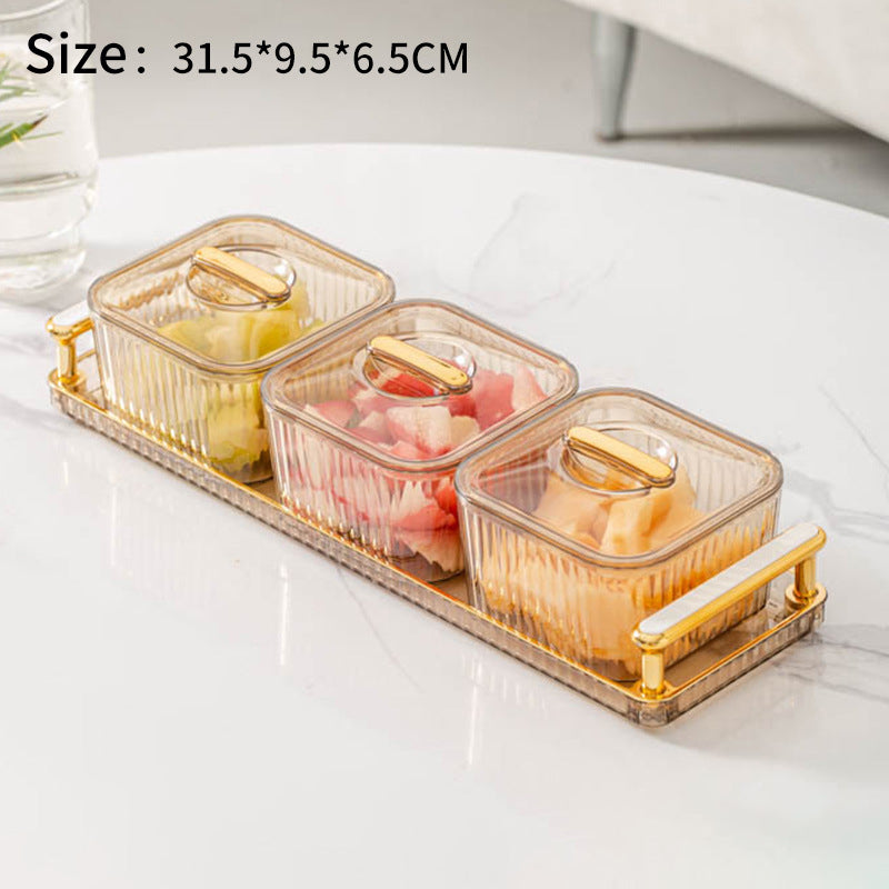 Transparent Fruit Tray – Candy Tray & Nut Dried Fruit Storage Box for Kitchen Organization