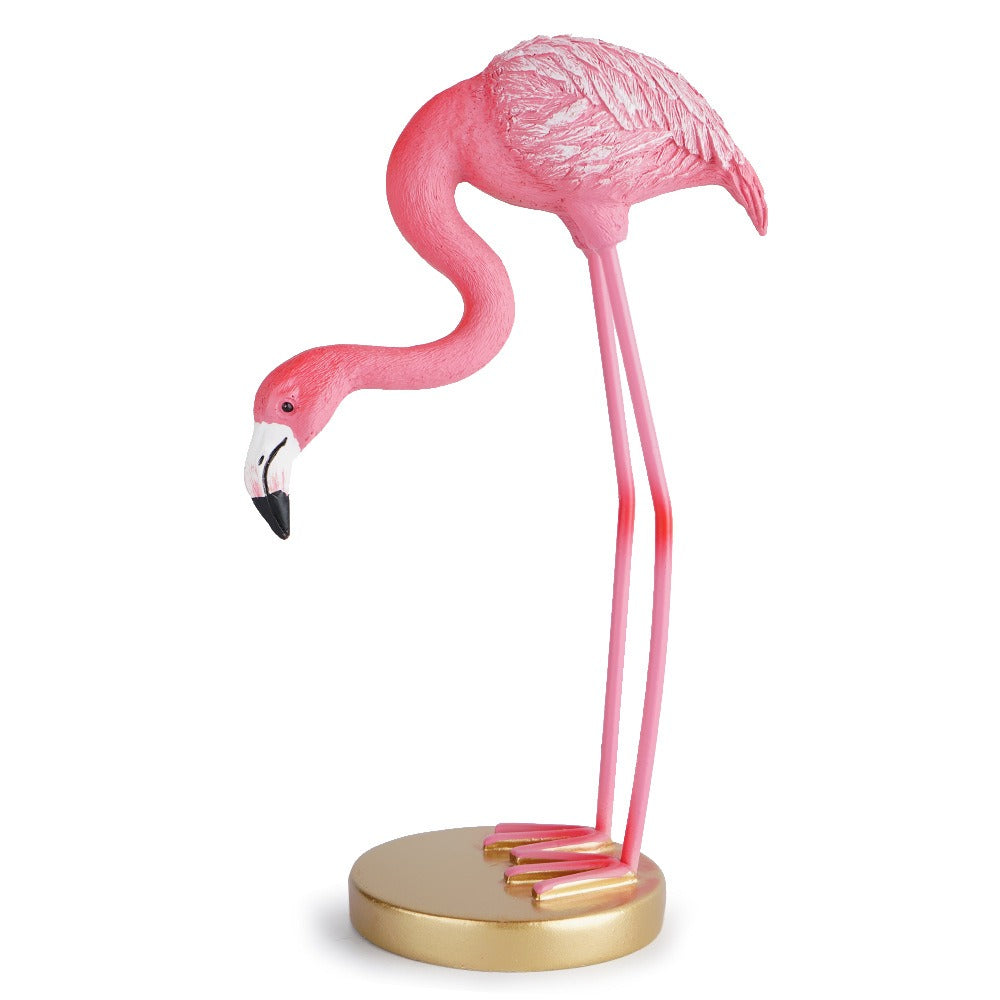 Minimalist Flamingo Resin Home Decor – Modern Light Luxury Ornament for Living Room & Office