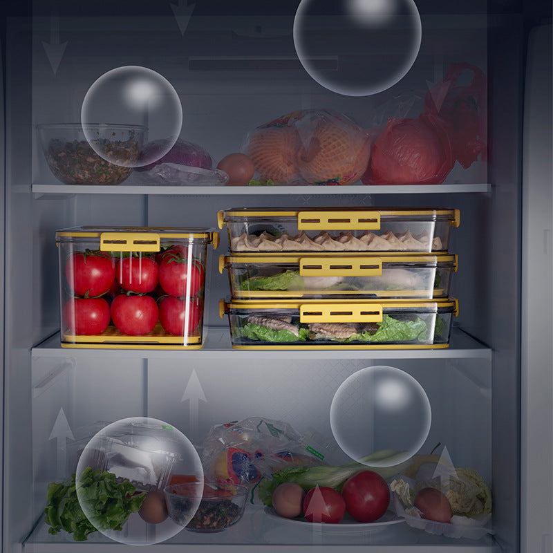 Large Capacity Transparent Refrigerator Storage Box – Food Grade Plastic Kitchen Organizer & Sealed Preservation Container