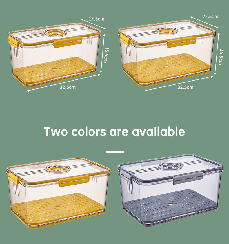 Large Capacity Transparent Refrigerator Storage Box – Food Grade Plastic Kitchen Organizer & Sealed Preservation Container