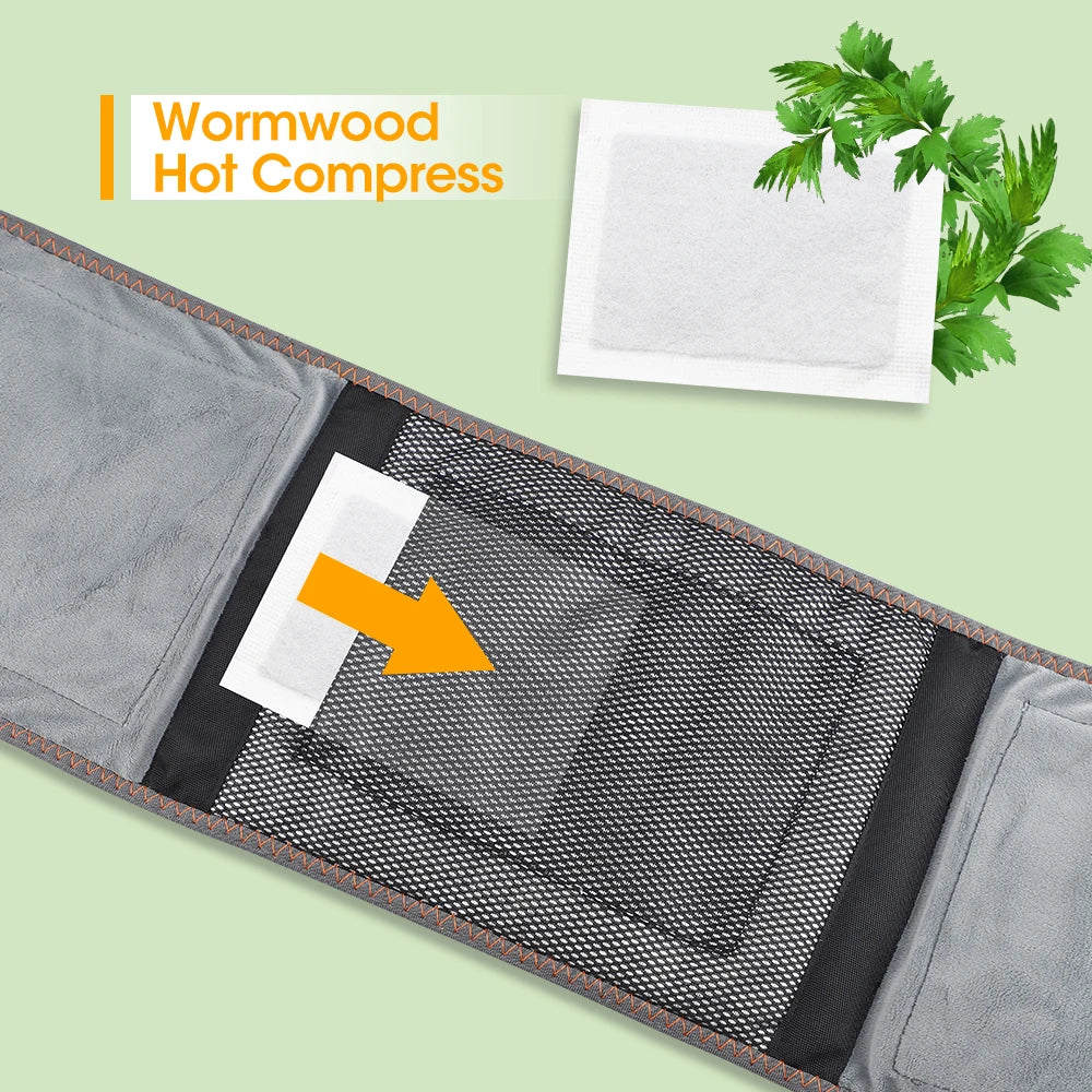 Rechargeable Heating Massage Waist Belt – Red Light Warm Compress Pain Relief Device