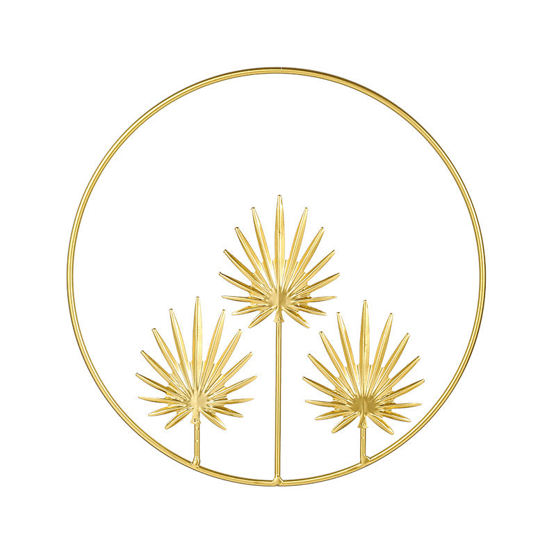 Nordic Style Luxury Metal Wall Hanging – Creative Wall Art for Living Room & Bedroom
