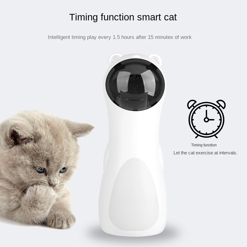 Automatic Cat Laser Toy – Dual Power LED Laser Wand Pet Toy with Timer