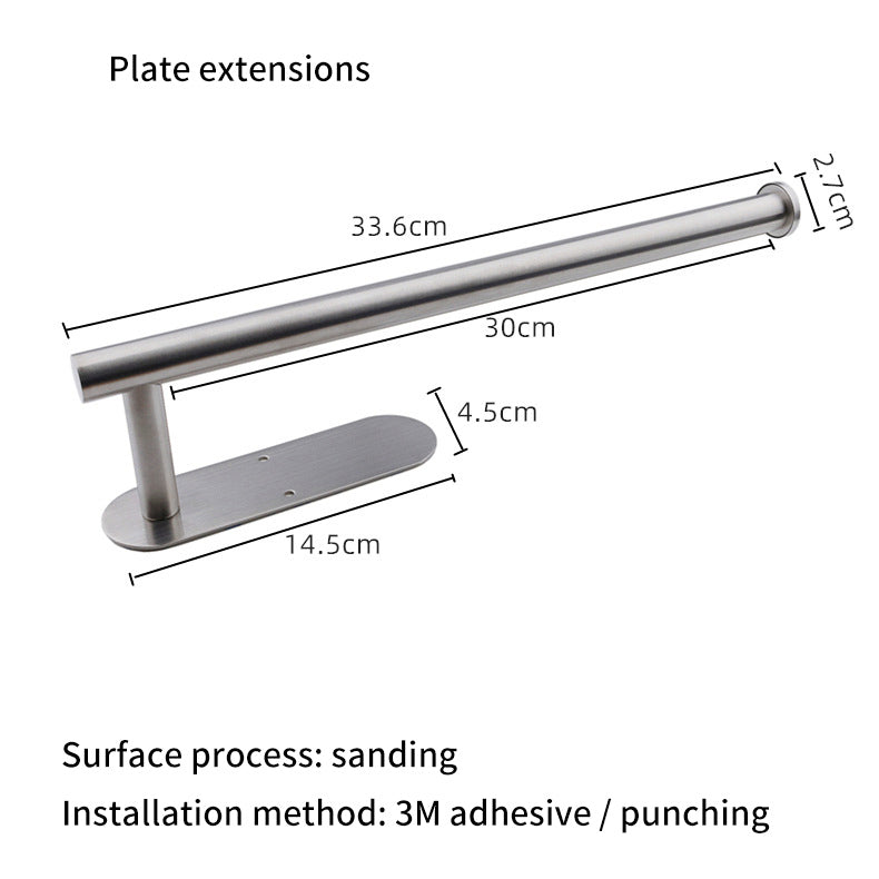 Square Circular Black Perforated Stainless Steel Kitchen Tissue Holder – Cabinet & Roll Organizer