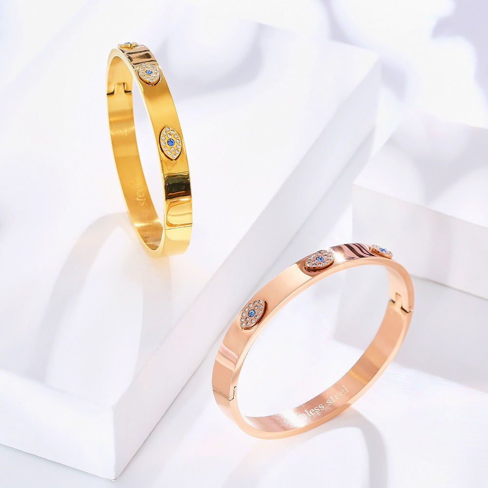 Devil's Eye Diamond Stainless Steel Eye Bracelet titanium steel