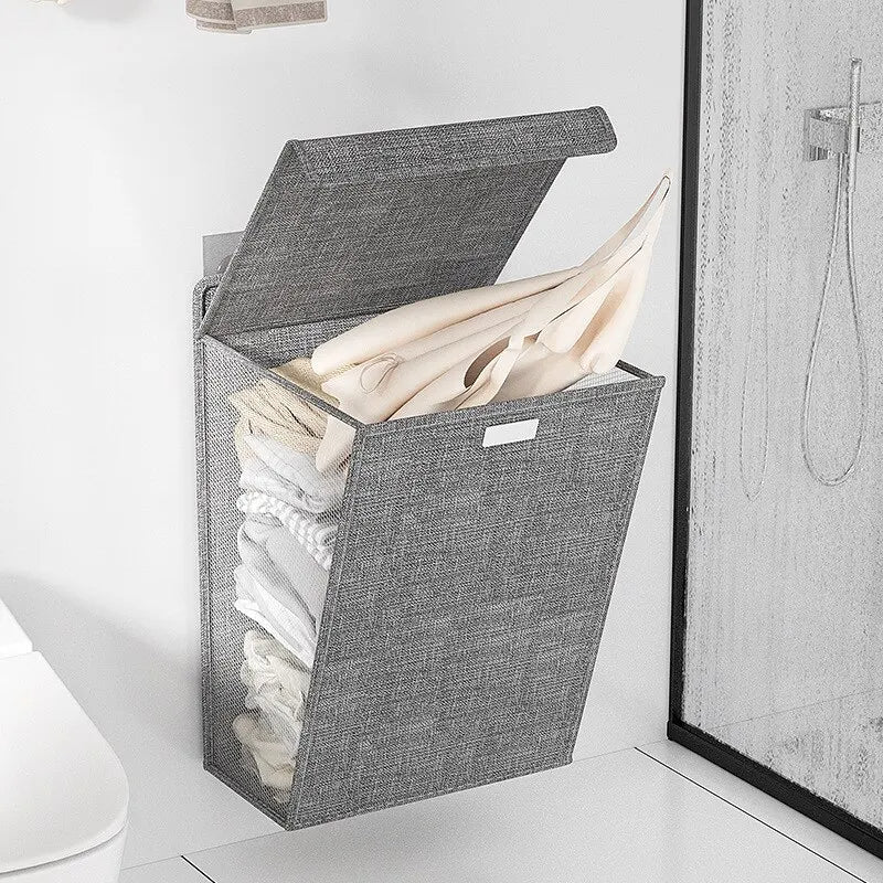 Dirty Clothes Basket – Foldable Multi-functional Home & Dormitory Wall Hanging Storage Organizer