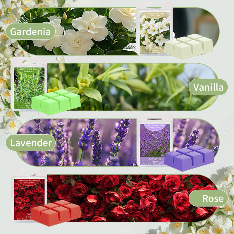 Colorful Eight-Scent Scented Wax Cubes Set – Long-Lasting Aromatherapy Wax Melts for Home & Gifts