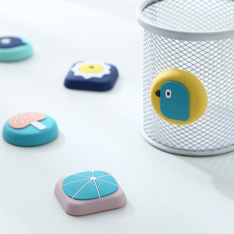 Cartoon Silicone Door Handle Anti-Collision Pad – Wall Protective Suction Cup Bumper