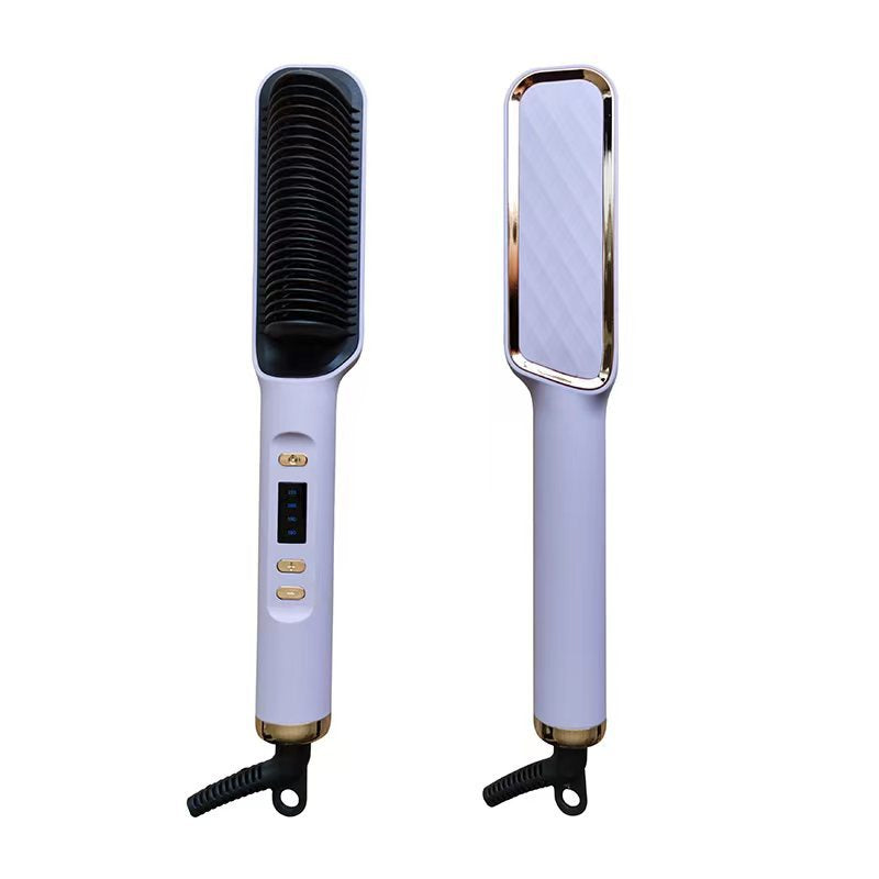 Electric Hair Straightener – LCD Dual-Purpose Negative Ion Hair Comb & Curling Stick for Home & Salon