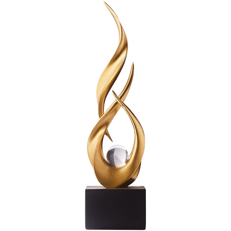 Modern Luxury Artistic Water-Rising Decorative Piece – Living Room, TV Cabinet & Office Soft Decoration