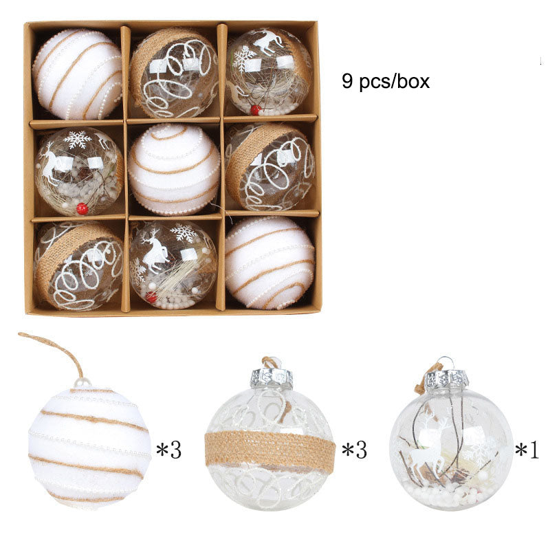Christmas Ball Set – Painted Hanging Ornaments for Tree & Home Decoration