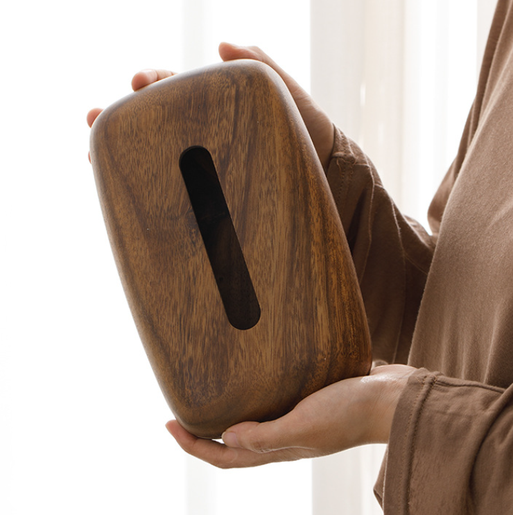 Solid Wood Tissue Box – Simple Household, Hotel & Office Paper Box for Dining Table