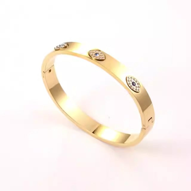 Devil's Eye Diamond Stainless Steel Eye Bracelet titanium steel