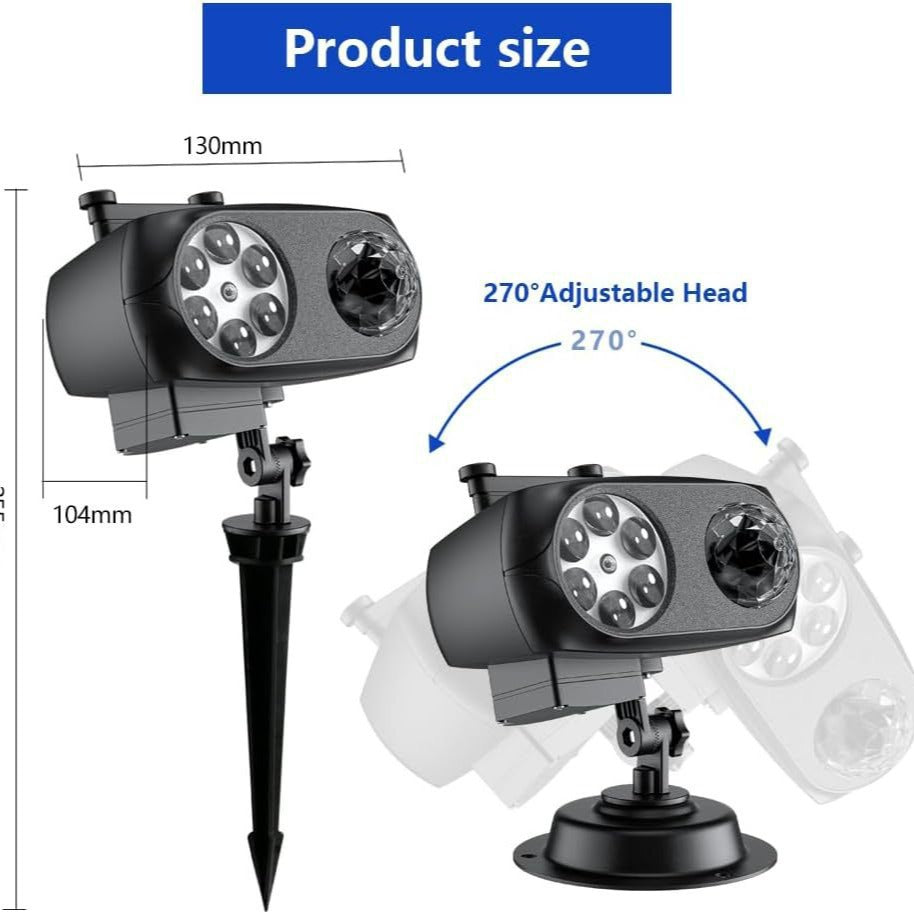 LED Christmas Projection Lights – Outdoor Waterproof Remote Control for Halloween & Holiday Decoration