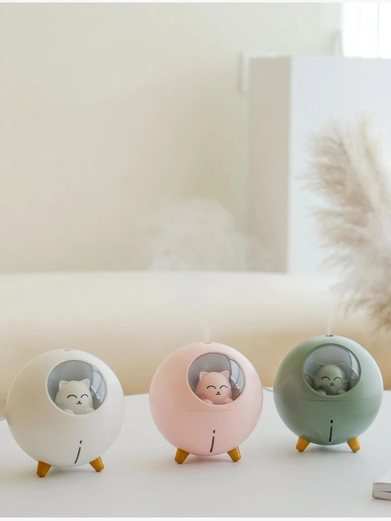 Lovely Pet Air Humidifier – 220ml Ultrasonic USB Humidificador with LED Color Lamp