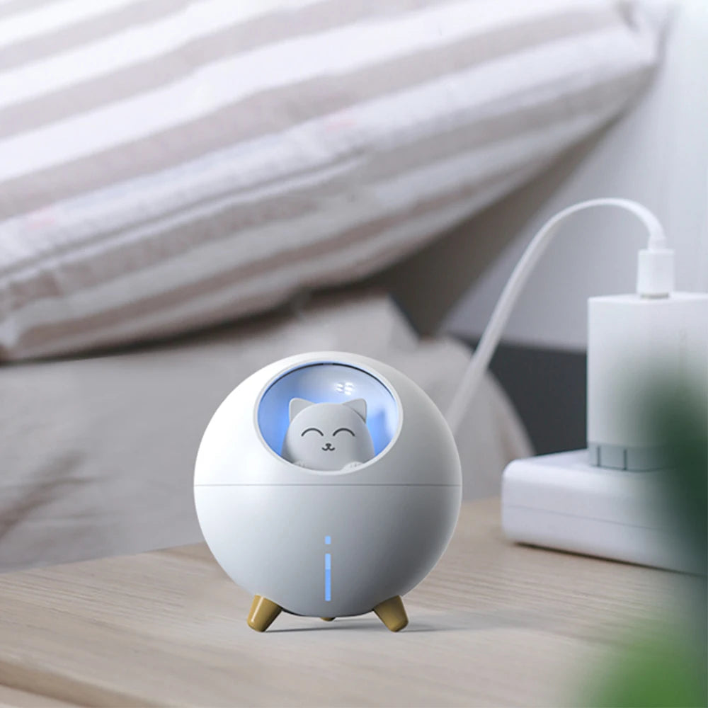 Lovely Pet Air Humidifier – 220ml Ultrasonic USB Humidificador with LED Color Lamp