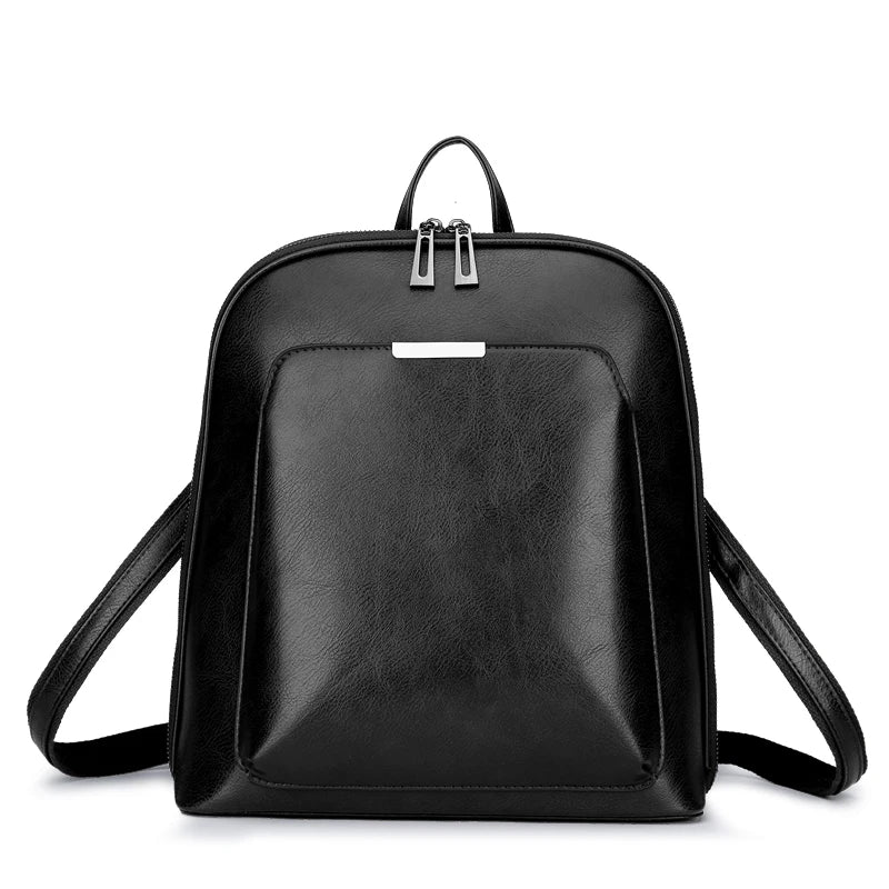 Women’s High-Quality PU Leather Backpack – Fashion Vintage Large Capacity Shoulder Bag
