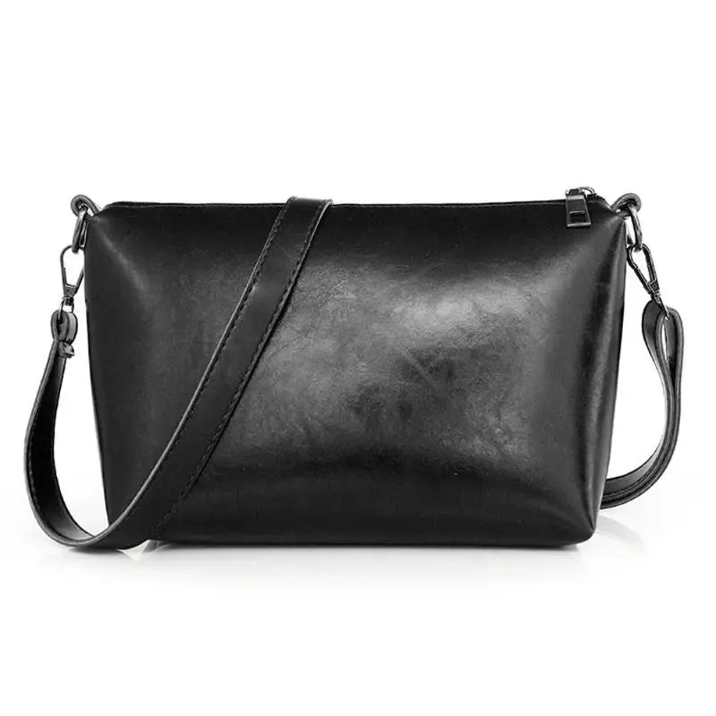 3 Pcs/Set Oil Wax Leather Women Bags – Casual Leather Handbags, Trunk Tote & Shoulder Bag