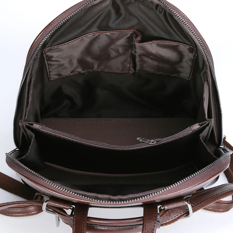 Women’s High-Quality PU Leather Backpack – Fashion Vintage Large Capacity Shoulder Bag