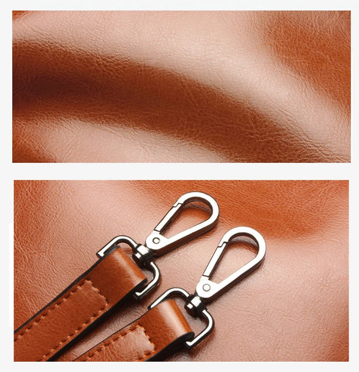 Luxury Real Cow Leather Ladies Handbag – Genuine Leather Bag, Designer Totes & Women Messenger Bag, High-Quality Luxury Brand