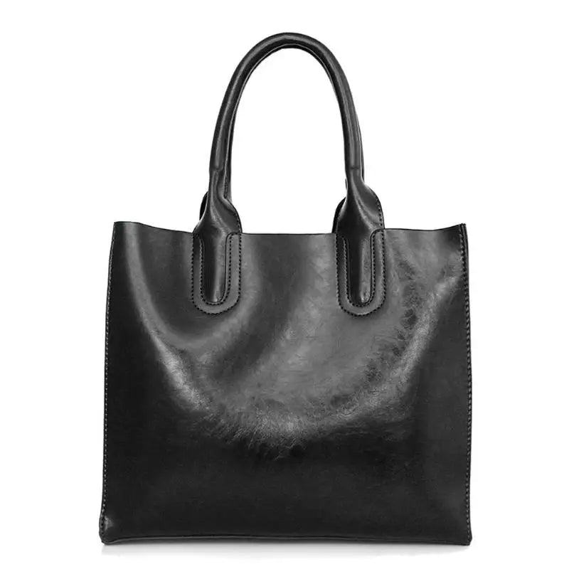 3 Pcs/Set Oil Wax Leather Women Bags – Casual Leather Handbags, Trunk Tote & Shoulder Bag