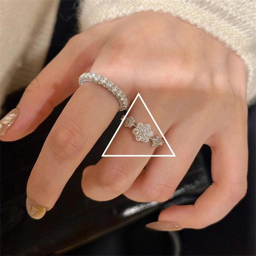 High-End S925 Sterling Silver Zircon Brushed Ring – Medieval Style Retro Women’s Jewelry