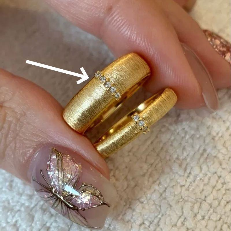 High-End S925 Sterling Silver Zircon Brushed Ring – Medieval Style Retro Women’s Jewelry