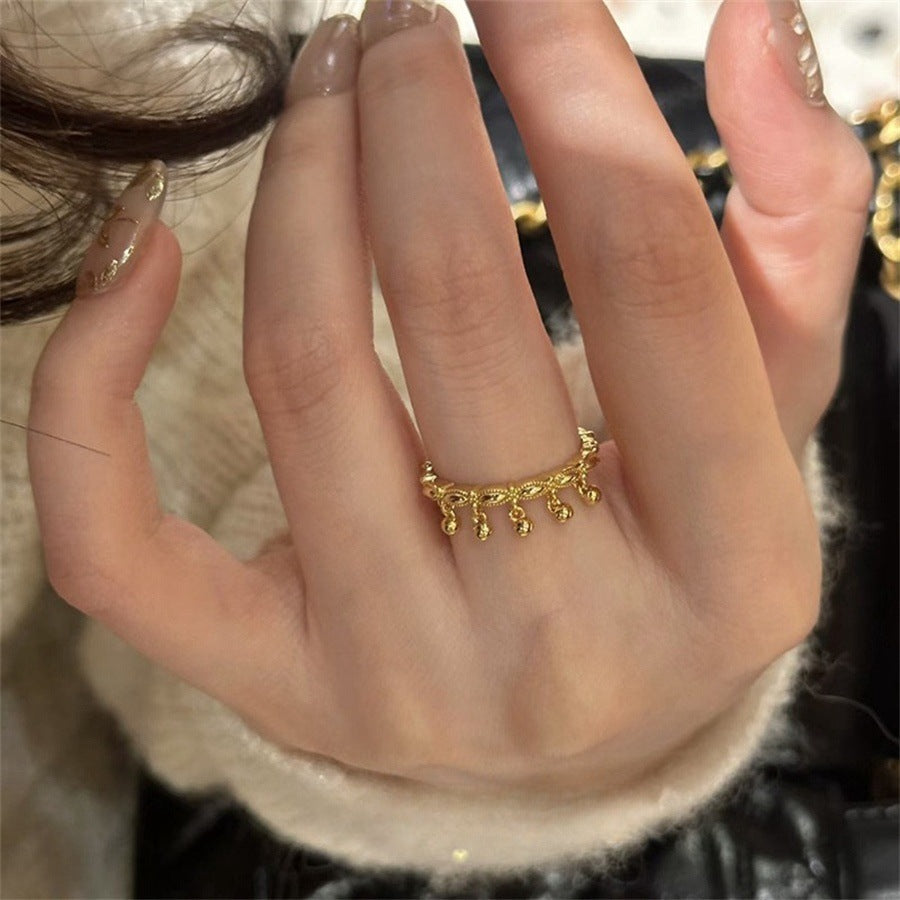 High-End S925 Sterling Silver Zircon Brushed Ring – Medieval Style Retro Women’s Jewelry