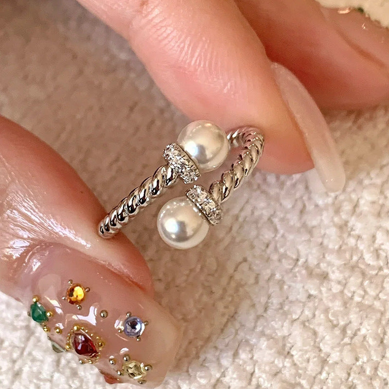 High-End S925 Sterling Silver Zircon Brushed Ring – Medieval Style Retro Women’s Jewelry