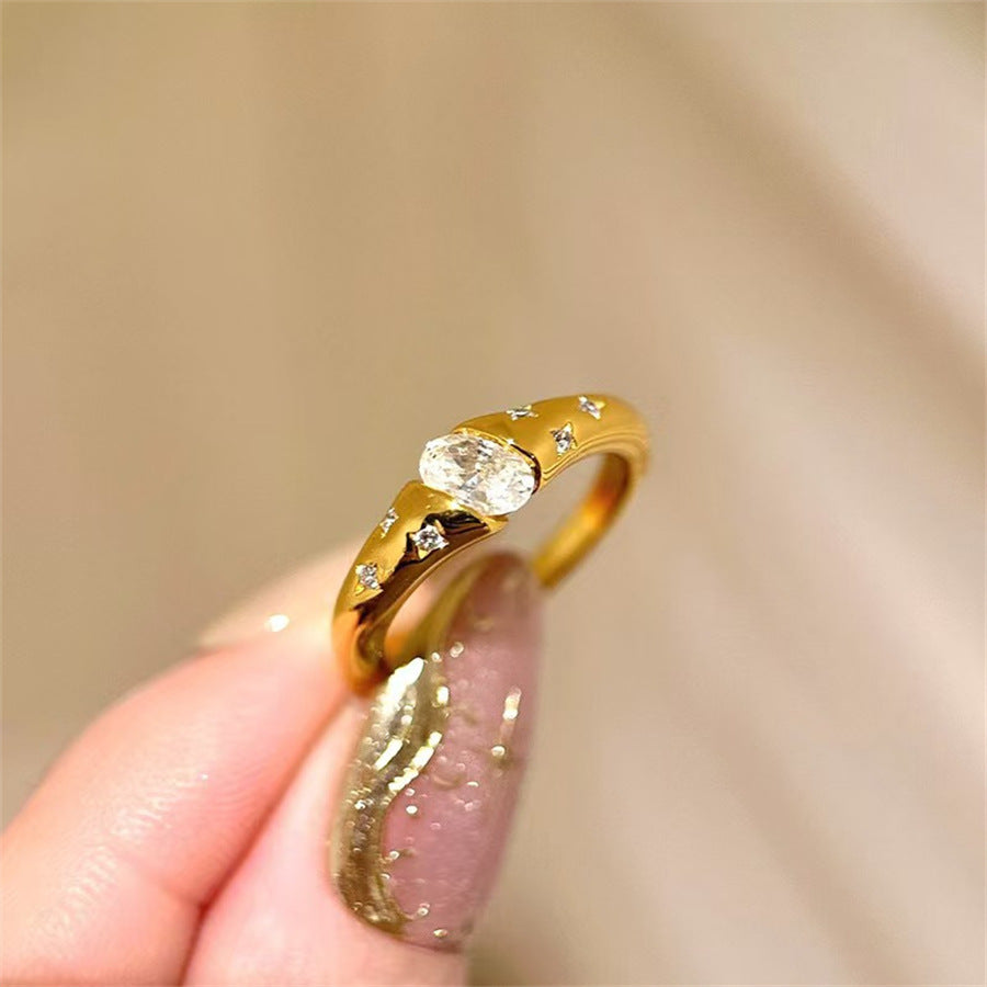 High-End S925 Sterling Silver Zircon Brushed Ring – Medieval Style Retro Women’s Jewelry