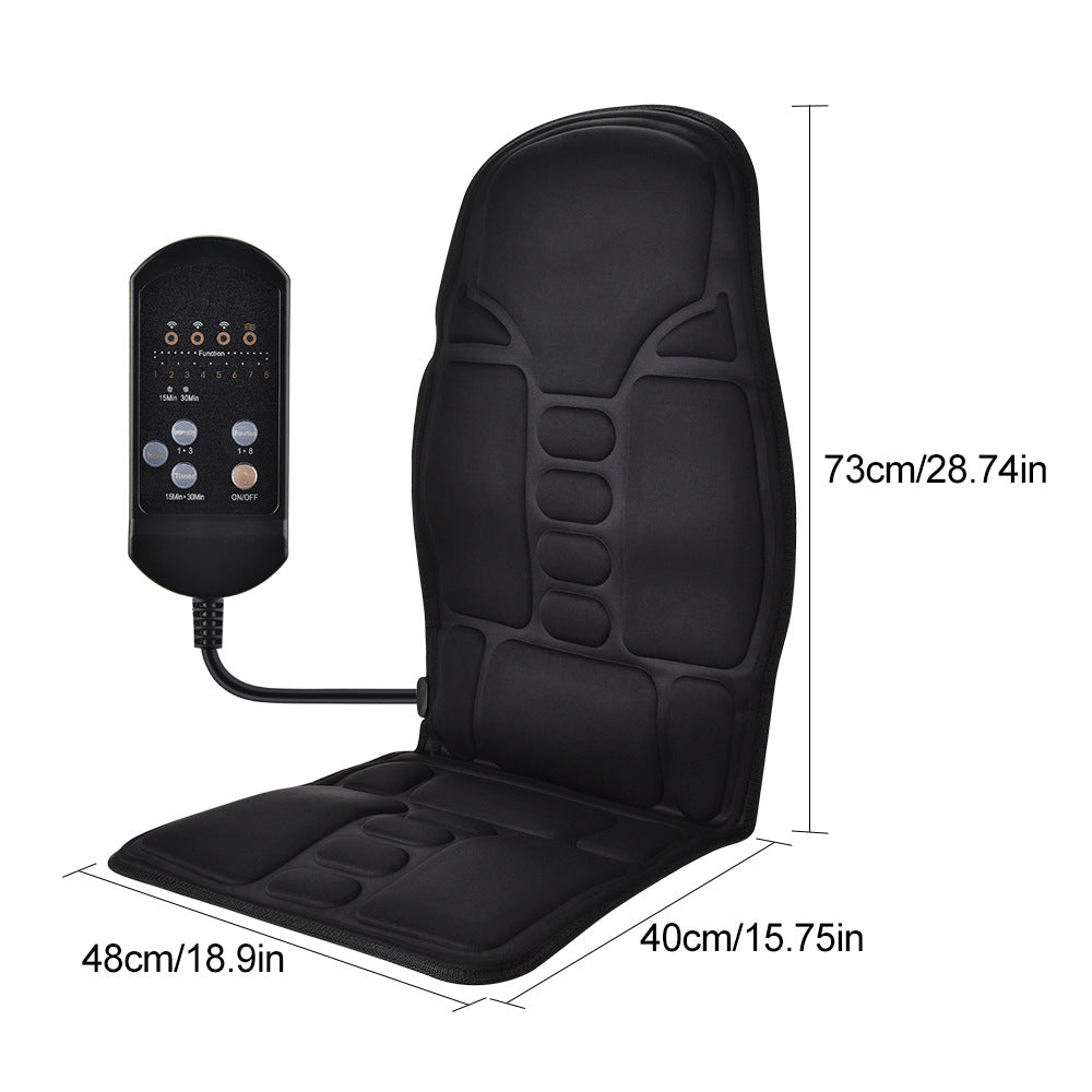 HISOME Car & Home Heating Massage Cushion – Dual-Use Seat Warmer Plug-In Cushion