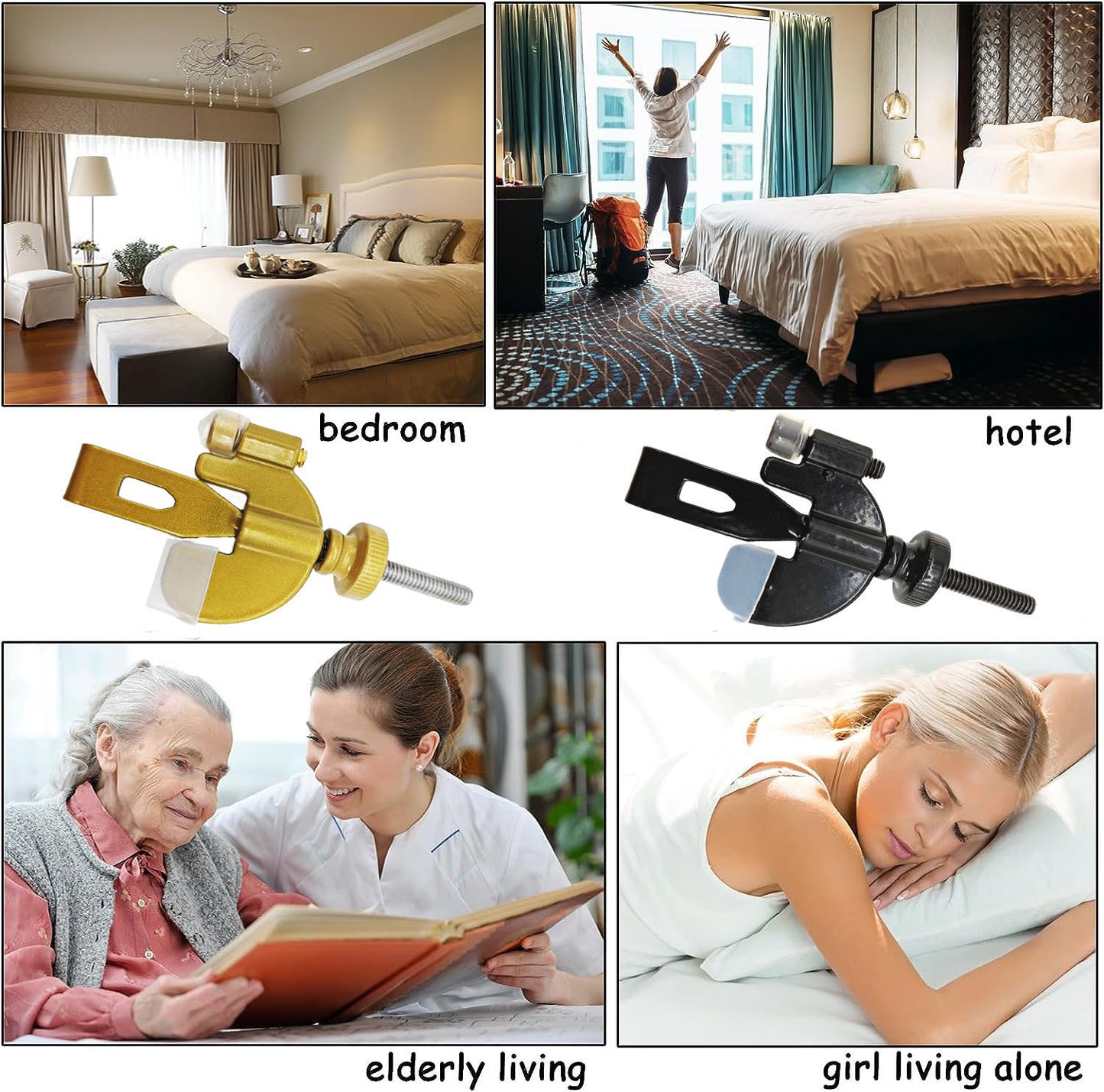 Portable Door Lock Privacy Security Lock – Anti-Theft Travel Lock for Home, Apartment & Bedroom Safety